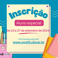 Inscrições para Aluno Especial no PPGFil-UFSCar